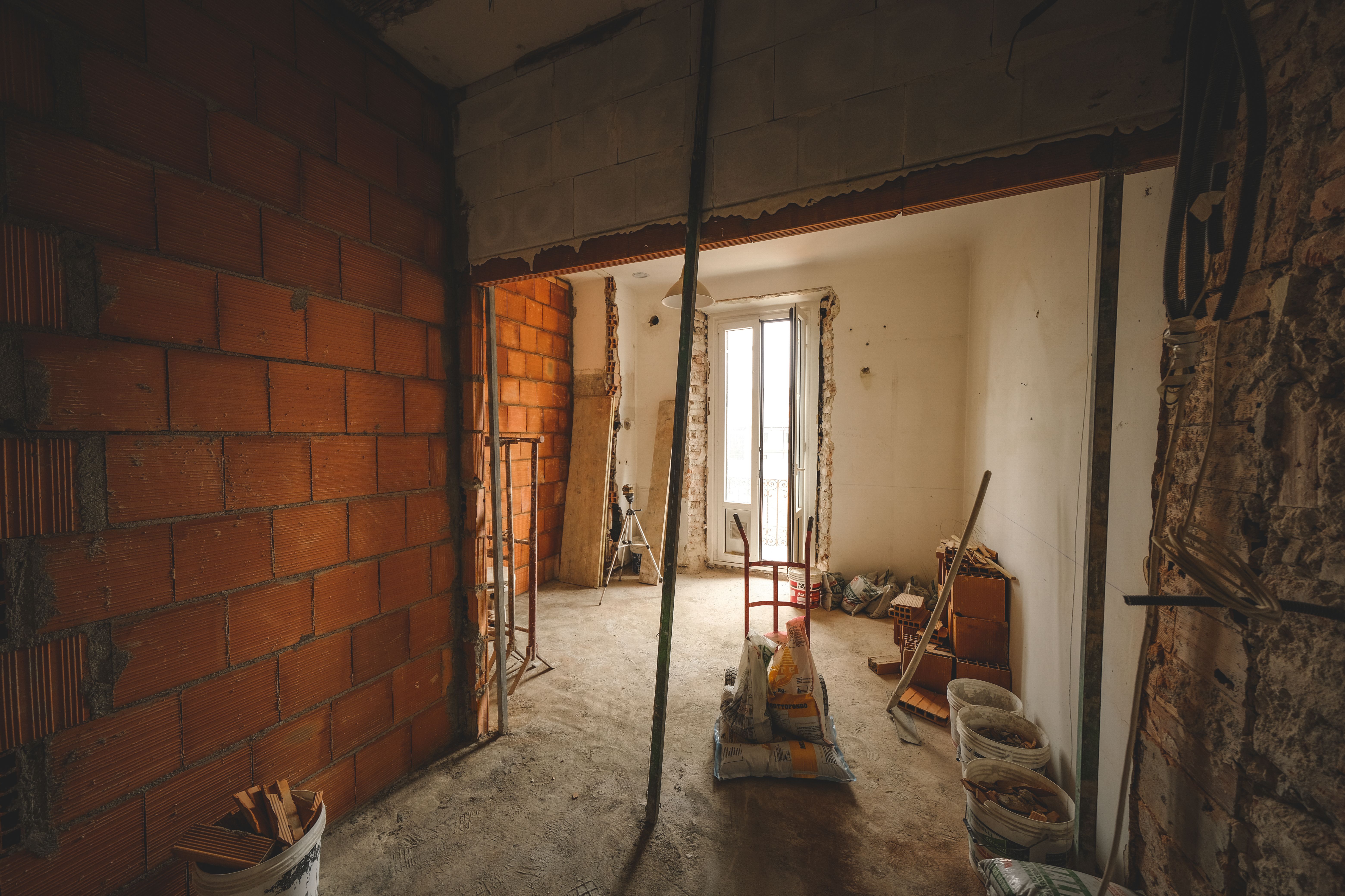 Modern construction site with engineering focus